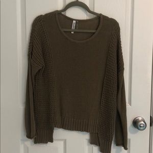 Army green sweater